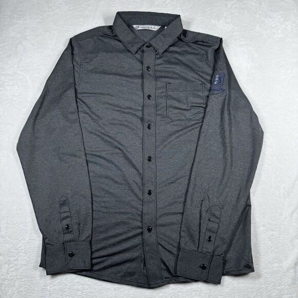 Travis Mathew Other - Travis Mathew Button Up Shirt Men Medium Long‎ Sleeve Polyester Blend Golf TPC